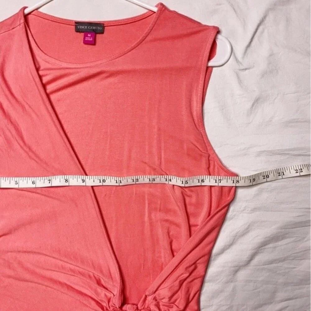 Vince Camuto Cool Melon Tie Front Balletcore Sleeveless Top Size Medium